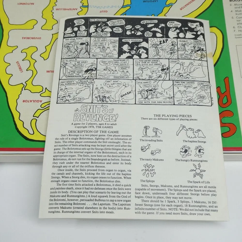 Snit’s Revenge TSR Board Game Vintage 1980 AS IS